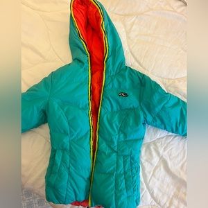 Kjus reversible ladies back flip jacket. Size 6. (Xs)